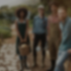 Blurry image of group of people