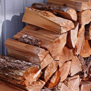 Outdoor Wood Neatly Stacked